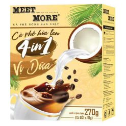 Cà phê vị dừa Meet More (15 gói x 18g)